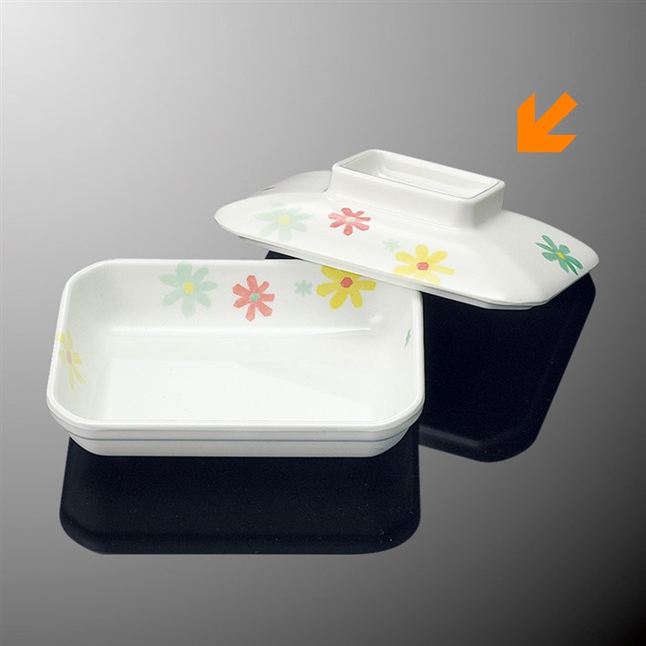 D100C PFL / 隅切深角皿 小 蓋 - 国際化工